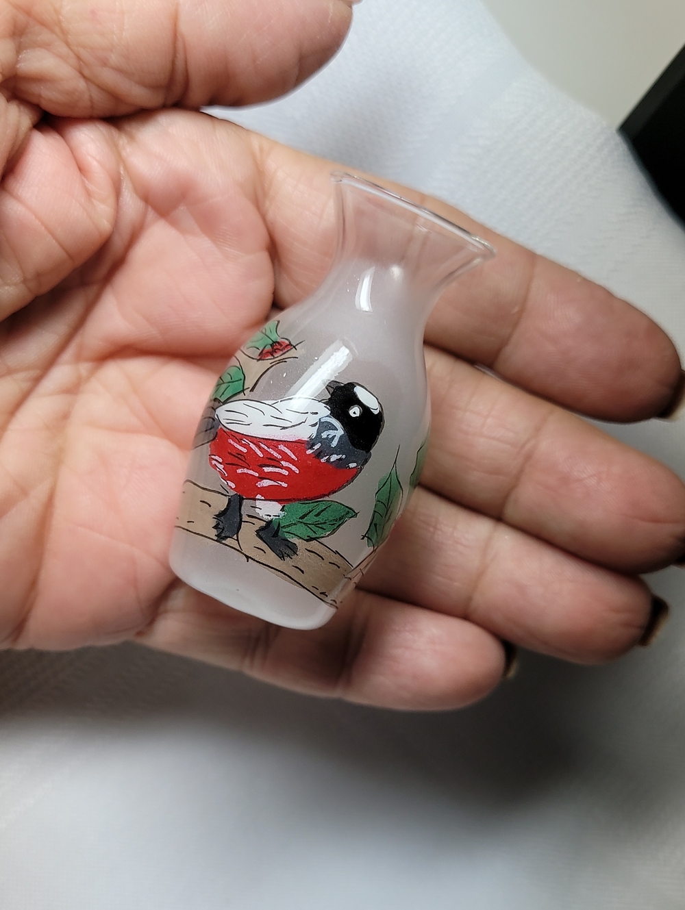 Miniature Reverse Painted Vase - Picture 6 of 7